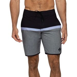 Travis Mathew Level 5 heat Eco collection Black and Gray Board Shorts NWT